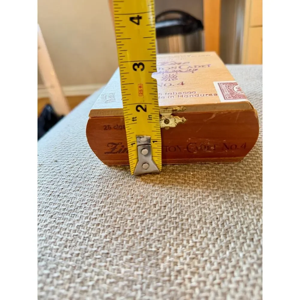 Zino Mouton Cadet No. 4 Empty Wood Cigar Box Davidoff Honduras Vintage